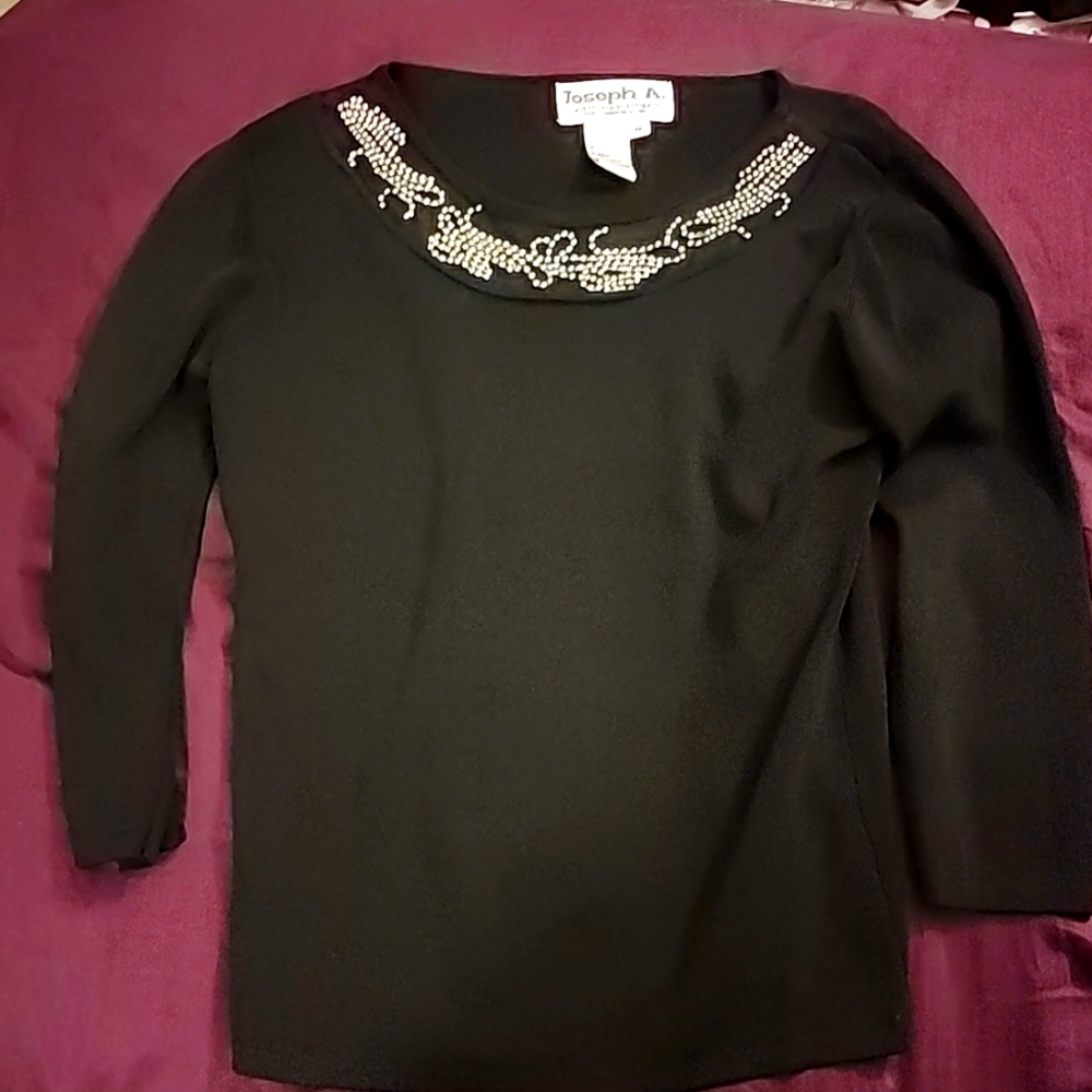 Black knit with rhinestones
